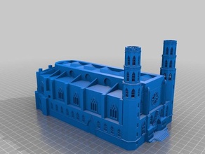 santa mar&iacutea del mar de los edificios estructuras la arquitectura barcelona catedral iglesia estilo gótico maría españa 3d print model - Mito3D