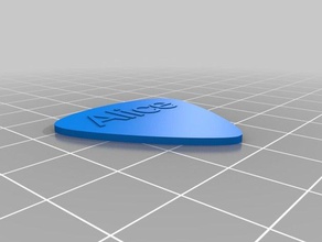 minha personalizado muito simples, personalizável palheta alice 12 3d print model - Mito3D