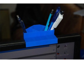 Bleistift-Halter oberen Rand der Anzeige angepasst werden office display mount 3d print model - Mito3D
