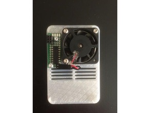 canakit raspberry pi 3 fan cover electronics case 3d print model - Mito3D