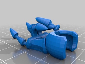 tinkercad skeleton metal horns hand 3d printing 3d print model - Mito3D