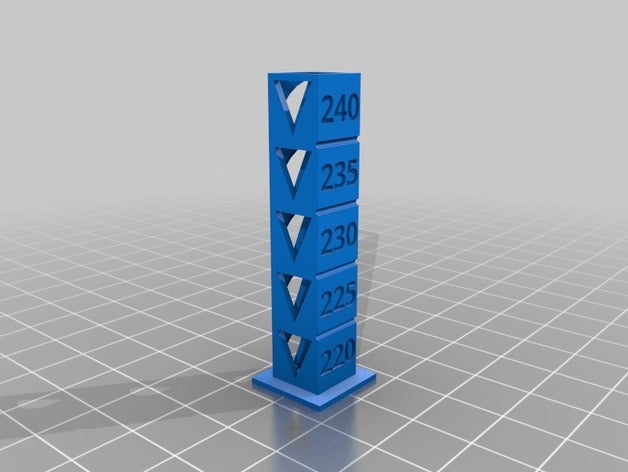 calib tower 220-240 3d printing tests customized 3D print model - Mito3D