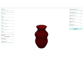 3d vase modèle en ligne créateur 3d print model - Mito3D