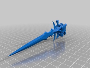 tinkercad iskelet vazgeçirdi 3d baskı arthas lich king kılıç warcraft world Of 3d print model - Mito3D