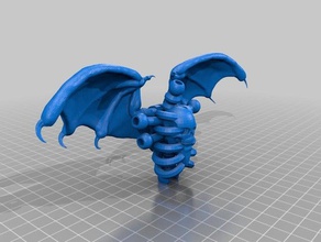 tinkercad iskelet 2 3 d kanatlar baskı bat şeytani 3d print model - Mito3D