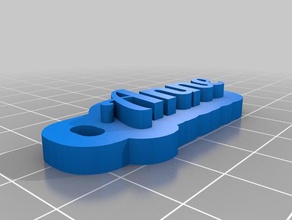 anne de porte-clés personnalisé 3d print model - Mito3D