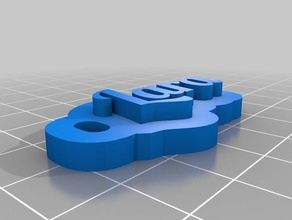 lara i portachiavi personalizzato 3d print model - Mito3D