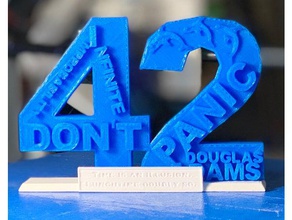 base plate hitchhikers guide-42 signs logos hhgttg hitchhikersguide 3d print model - Mito3D