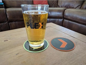 plex beer coaster household two color 3d print model - Mito3D