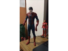 spider-man peter parker people bust easy print hero marvel spiderman homecoming spiderweb spider man suit 3d print model - Mito3D
