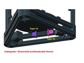 cableguide de alivio tensión del cabezal impresión cable kossel 3d la impresora partes anycubic delta guía gestión cables liberadora 3d print model - Mito3D