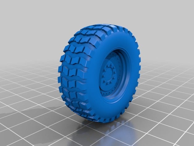 military wheel 3D print model - Mito3D