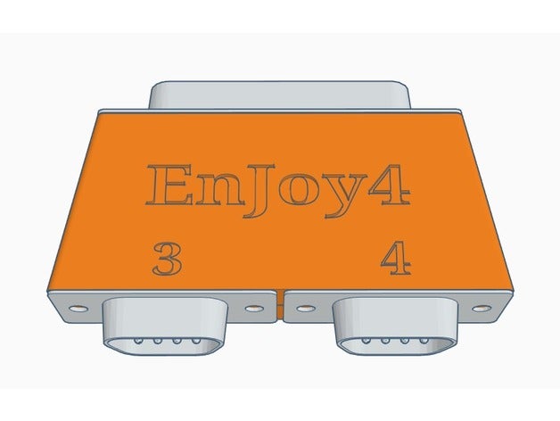 enjoy4 caso amiga 4-adaptador de joystick computador 3D print model - Mito3D