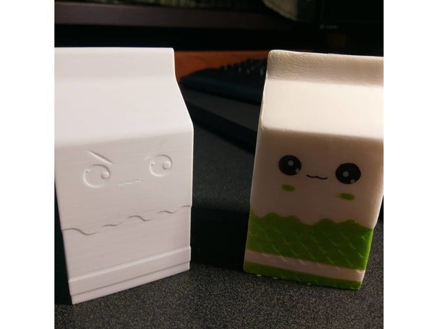angry milk carton food drink 3D print model - Mito3D