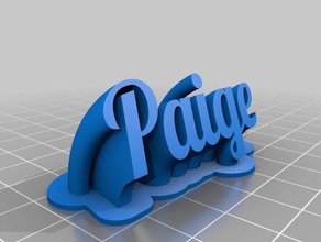 paige office personalizado 3d print model - Mito3D