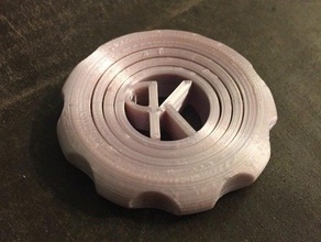 pq makercoin moeda giroscópio kaiden logotipo criador de girar 3d print model - Mito3D