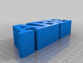 meine angepasste variable word-Skulptur abe Zeichen logos 3d print model - Mito3D