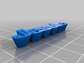 jessie chamfered text signs logos customized 3d print model - Mito3D