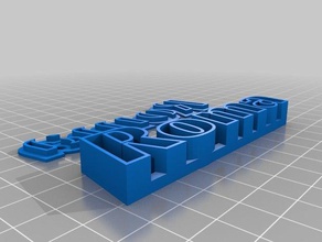 roma-text-box-Deckel kundengebundene 3d print model - Mito3D