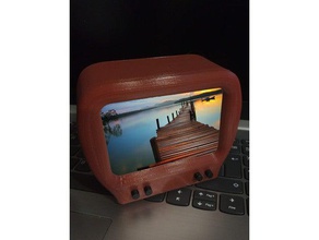 vecchio televisore photo frame arredamento fotografia tv 3d print model - Mito3D