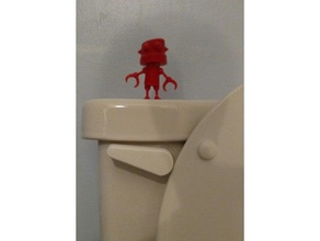 WC flush handle Bad 3d print model - Mito3D