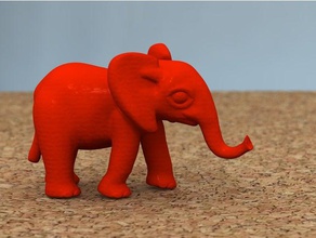 baby elephant animals 3d print model - Mito3D