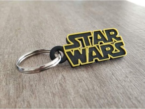 star wars logo keychain keychains starwars 3d print model - Mito3D