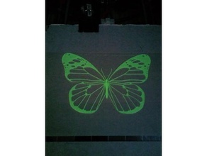 mariposa fluorescente décor 3d print model - Mito3D