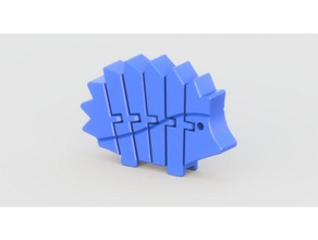 flexi hedgehog animals articulated flexy 3d print model - Mito3D