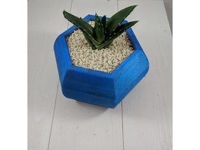 hexagon planter outdoor garden 3d print model - Mito3D