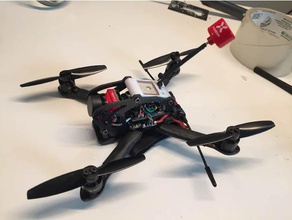 airblade eclair sac à dos gps buzz+sma le bricolage support d'antenne buzzer de montage drone micro quadricoptère 3d print model - Mito3D