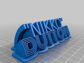 nikko 2 Zeichen logos angepasst 3d print model - Mito3D