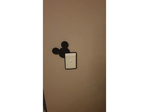 mickey mouse light switch frame decor cover 3d print model - Mito3D