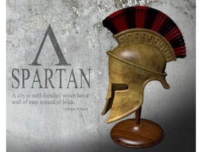 spartan helmet ancient greece decoration greek model spartans 3d print model - Mito3D