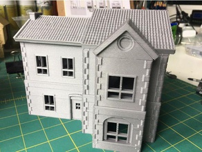 2 kat ev 28 mm wargaming binalar yapılar architektur cıvata eylem 3d print model - Mito3D