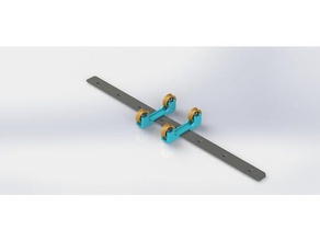 sliding spool holder 3d printer accessories adjustable bearing modular rail slidable 3d print model - Mito3D