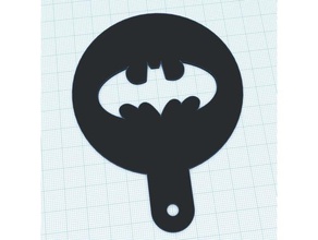batman coffee stencil logo symbol 3d print model - Mito3D