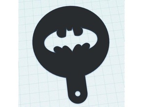 batman café pochoir de logo symbole 3d print model - Mito3D