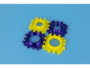 polypanels square bearing construction toys 3d print model - Mito3D