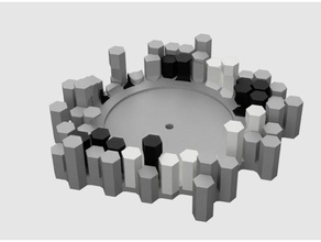echo input hexagon wall mount gadgets alexa amazon 3d print model - Mito3D