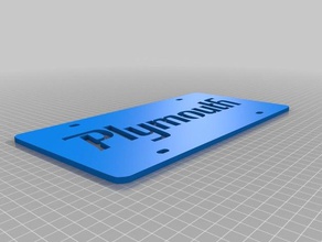 plymouth Nummernschild Fahrzeuge mopar 3d print model - Mito3D