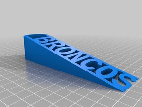 broncos Tür zu stoppen office angepasst 3d print model - Mito3D
