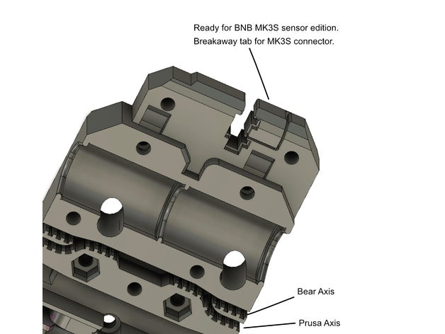 Hase-Bär-universal-Wagen tragen prusa x-Achse 3d Drucker Teile - adapter Lager Platte x-Wagen 3D print model - Mito3D