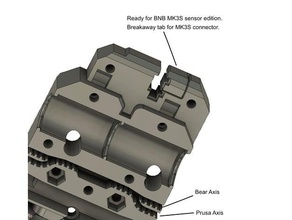 conejo oso universal transporte prusa eje x 3d de la impresora partes el adaptador cojinete placa x-transporte rodamiento 3d print model - Mito3D