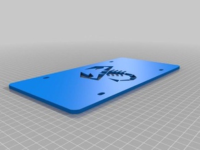 abarth plaka hobi araba lisans plakayı araç 3d print model - Mito3D