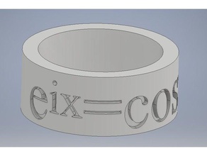 eulers formula ring rings 3d print model - Mito3D
