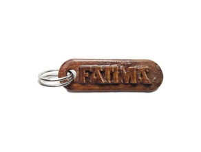 fatima personalized keychain embossed letters keychains 3d print model - Mito3D