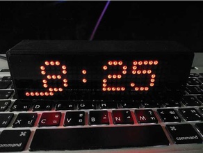 led matrix clock diy 3d print model - Mito3D
