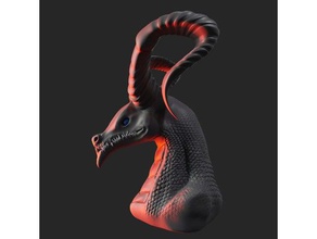 dragon bust 3d printing 3d print model - Mito3D