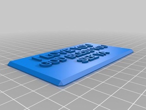 ily sign office customized 3d print model - Mito3D